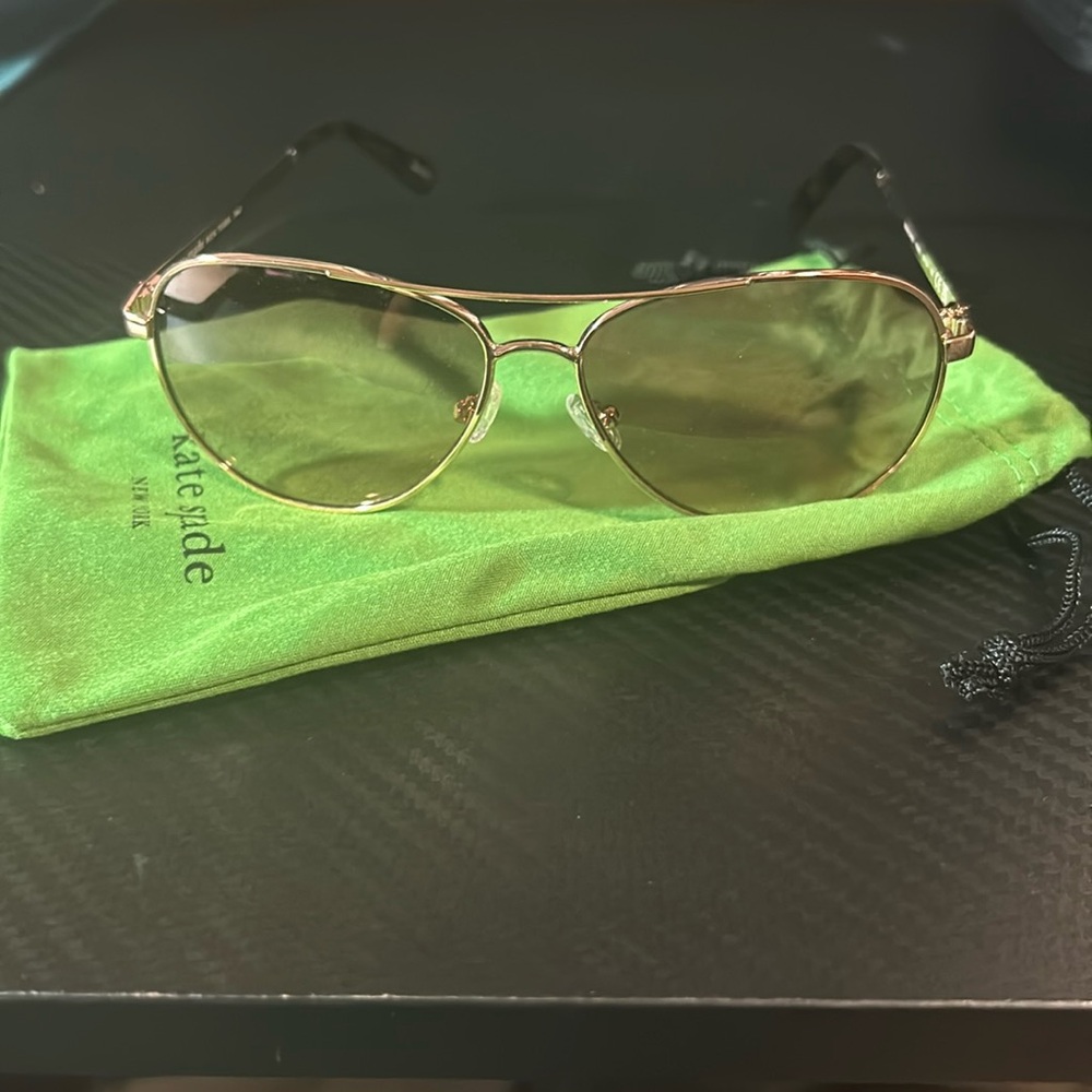 Kate Spade Emmaline Rose Gold Aviators - Picture 2 of 5